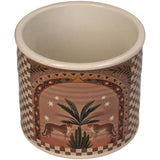 Planter Palm Leopard Dolomite Brown 9.8x9.8x9cm