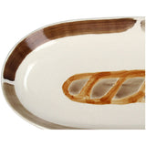 Plate Baguette Stoneware Brown 25.7x13.3x3cm