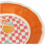 Plate Cocktail Stoneware Multi 21x21x2.8cm