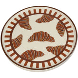 Plate Croissant Stoneware Brown 25.5x25.5x1.5cm