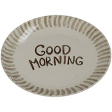 Plate Good Morning Stoneware Brown 20.5x20.5x2.8cm