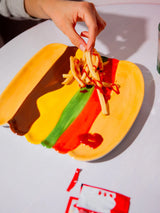 Plate L Fast Food Burger