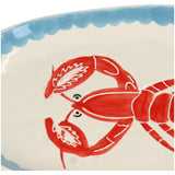 Plate Lobster Stoneware Multi 27.5x16.4x2.5cm