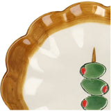Plate Olive Stoneware Multi 12.4x12.4x2cm