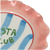 Plate Pasta Club Stoneware Multi 21.3x21.3x2.2cm
