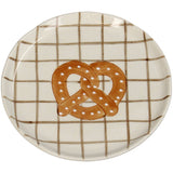 Plate Pretzel Stoneware Brown 13.5x13.5x1.3cm