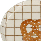Plate Pretzel Stoneware Brown 13.5x13.5x1.3cm