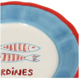 Plate Sardines Stoneware Multi 21x21x2.8cm