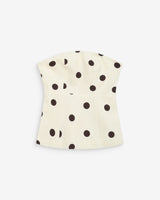 Polka dot peplum bustier ecru Wixie