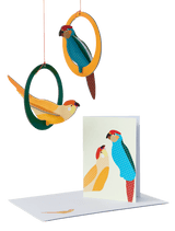 Pop Out Card, Parakeets