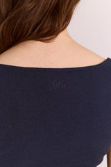 Posie Short Sleeve Top - Navy