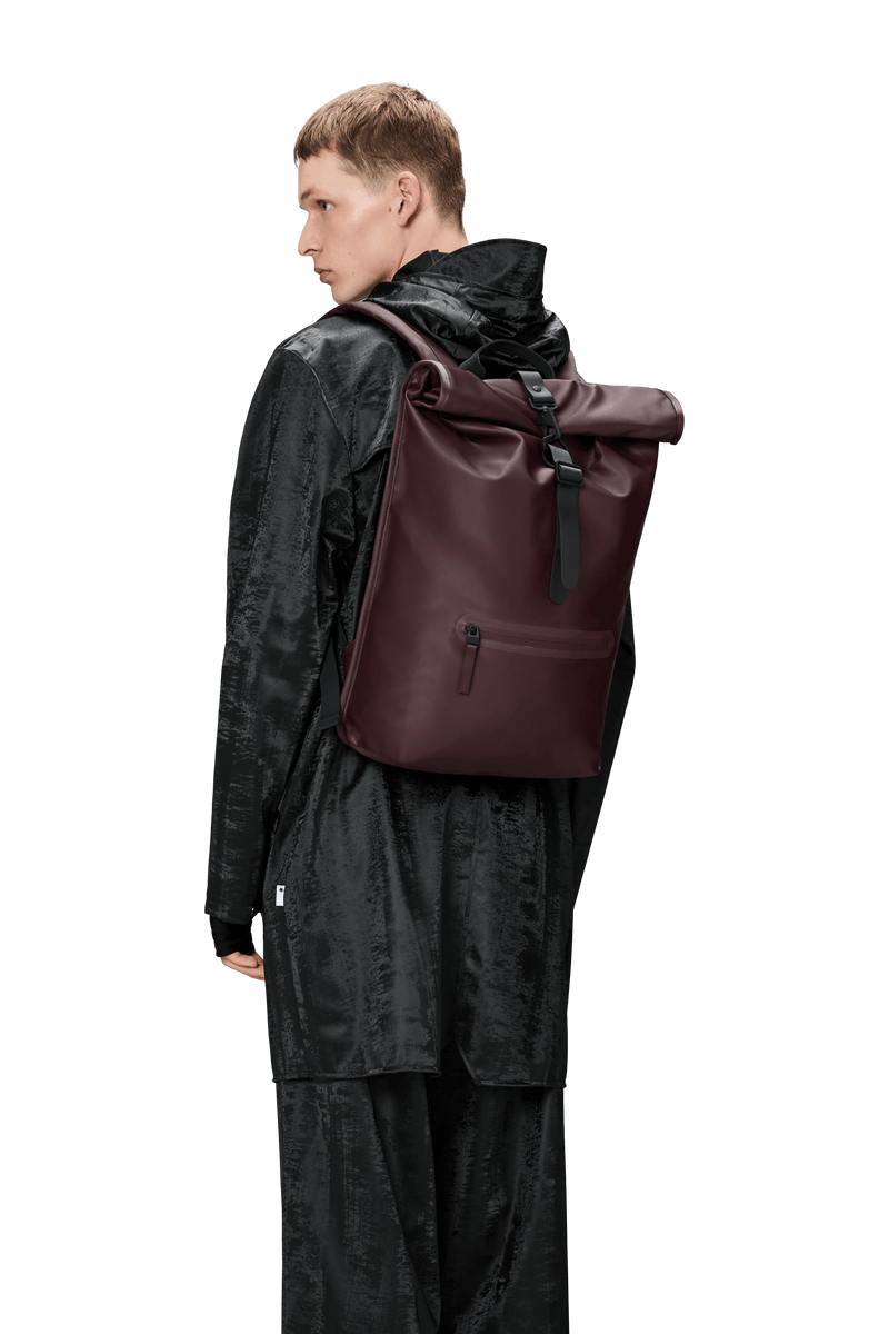 Rains Rolltop Rucksack W3 Depth