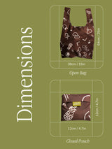 Chocolate Fruits & Shapes Reusable Bag