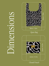 B&W Ripples Reusable Bag