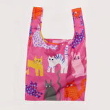 Fuchsia Arty Cats Reusable Bag