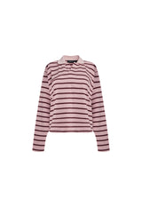 REBELS JERSEY - BURGUNDY BLUSH STRIPE