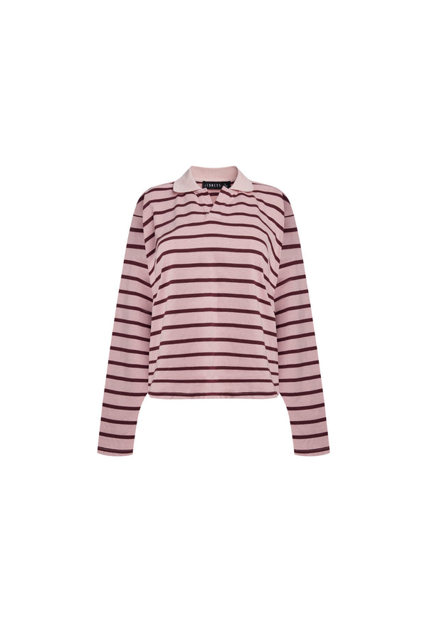 REBELS JERSEY - BURGUNDY BLUSH STRIPE