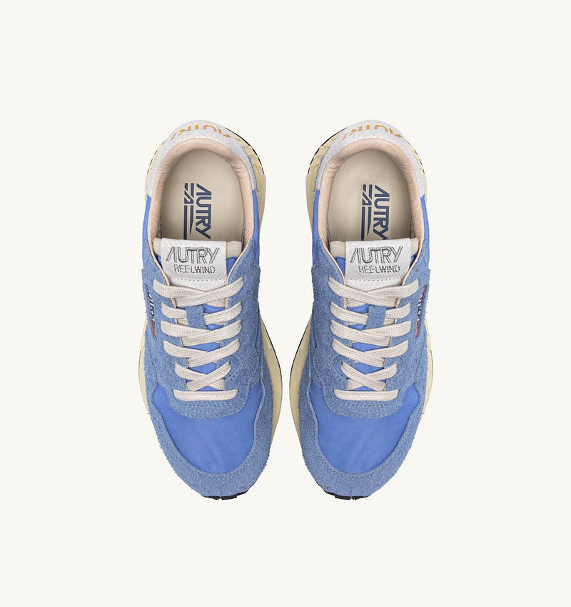 REELWIND LOW SNEAKERS IN NYLON AND SUEDE DELLA ROBBIA BLUE AND WHITE (MAN)