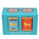 Tin salt and pepper shakers - Leopard