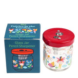 Glass jar pencil sharpener - Fairies in the Garden