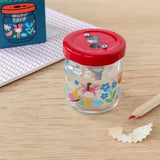Glass jar pencil sharpener - Fairies in the Garden