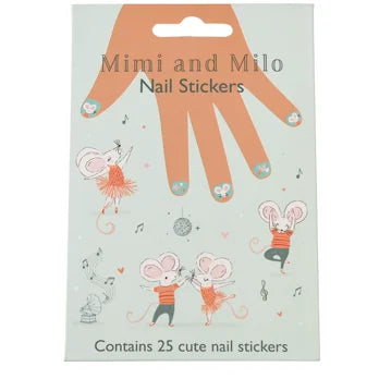 Children's nail stickers - Mouse Ballet