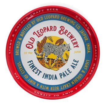 Round metal serving tray - Old Leopard Brewery