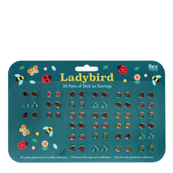 Stick on earrings (30 pairs) - Ladybird