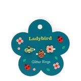Glitter rings (set of 3) - Ladybird