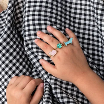 Glitter rings (set of 3) - Dog & cat