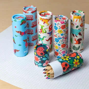 Tube of colouring pencils - Sunny Sausage Dog