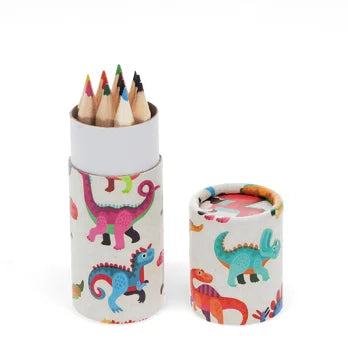 Tube of colouring pencils - Baby Dinos