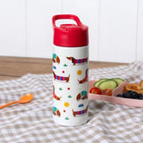Stainless steel bottle with push button lid 500ml