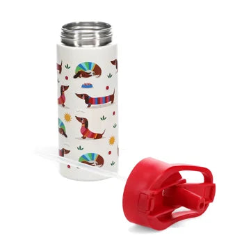 Stainless steel bottle with push button lid 500ml