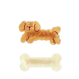 Hair clips (set of 2) - Dog and bone