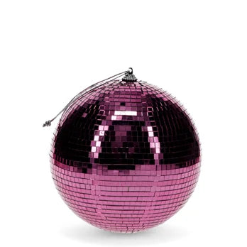 Hanging disco ball (15cm) - Pink