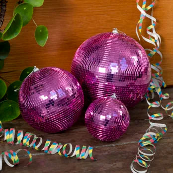 Hanging disco ball (10cm) - Pink