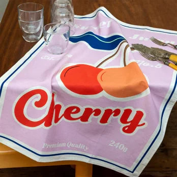 Cotton tea towel - Cherry
