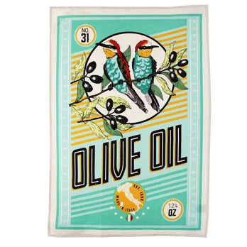 Cotton tea towel - Olive Oil