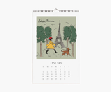 Rifle Paper Co. 2025 Wall Calendar Travel Sketchbook