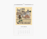 Rifle Paper Co. 2025 Wall Calendar Travel Sketchbook