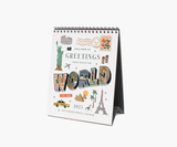 Rifle Paper Co. 2025 Desk Calendar Greetings from Around the World