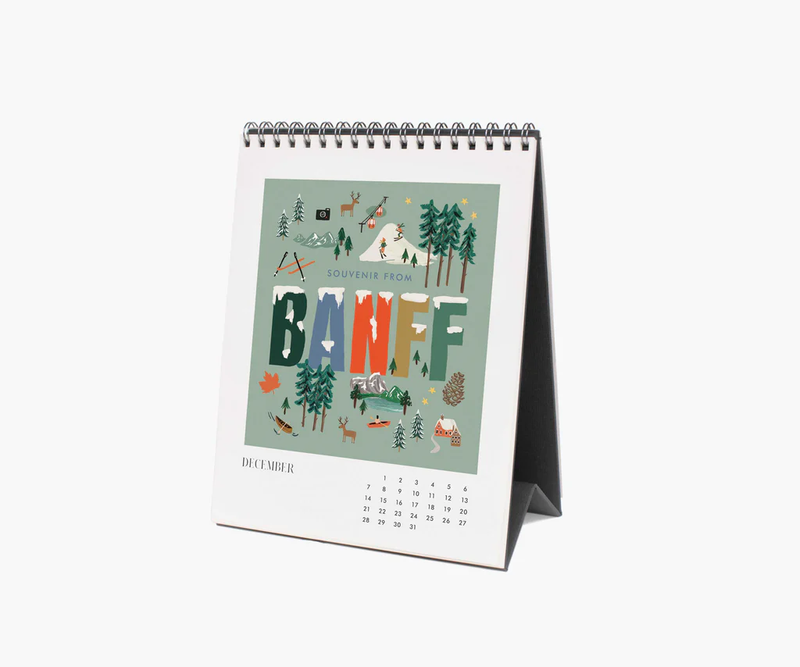 Rifle Paper Co. 2025 Desk Calendar Greetings from Around the World