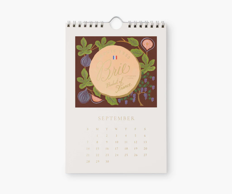 Rifle Paper Co. 2025 Kitchen Calendar Cheese