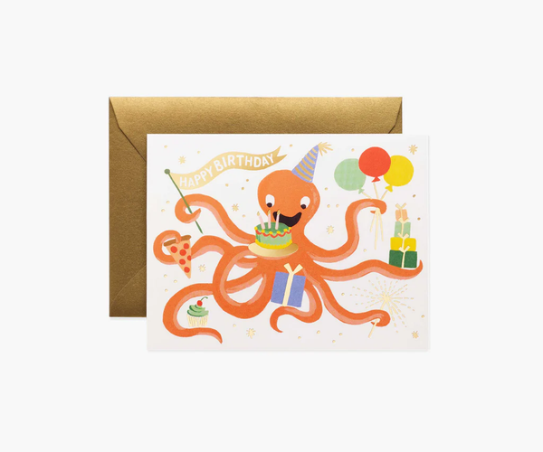 Rifle Paper Co. Octopus Birthday Card