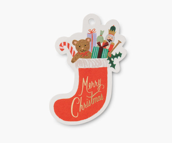 Rifle Paper Co. Holiday Gift Tags Nutcracker Stocking