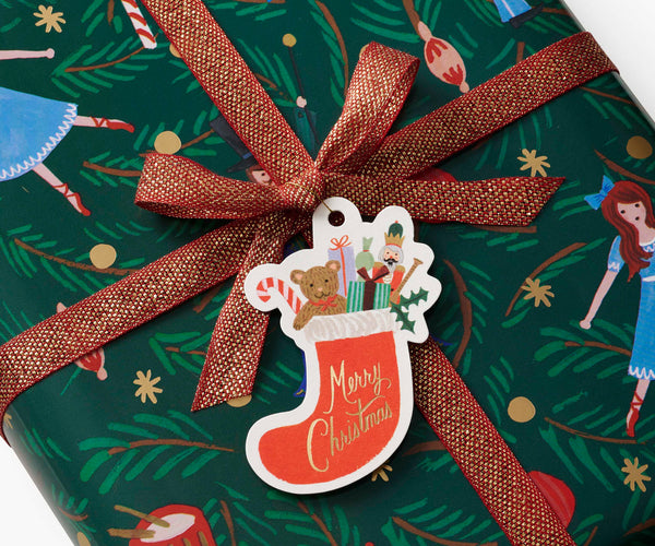 Rifle Paper Co. Holiday Gift Tags Nutcracker Stocking