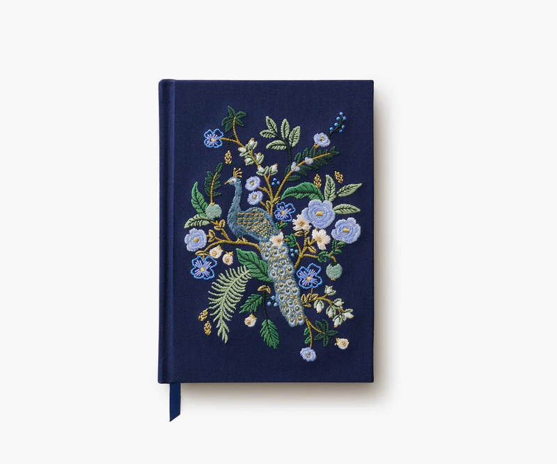 Rifle Paper Co. Embroidered Journal Peacock