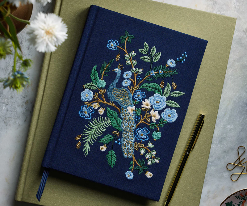 Rifle Paper Co. Embroidered Journal Peacock