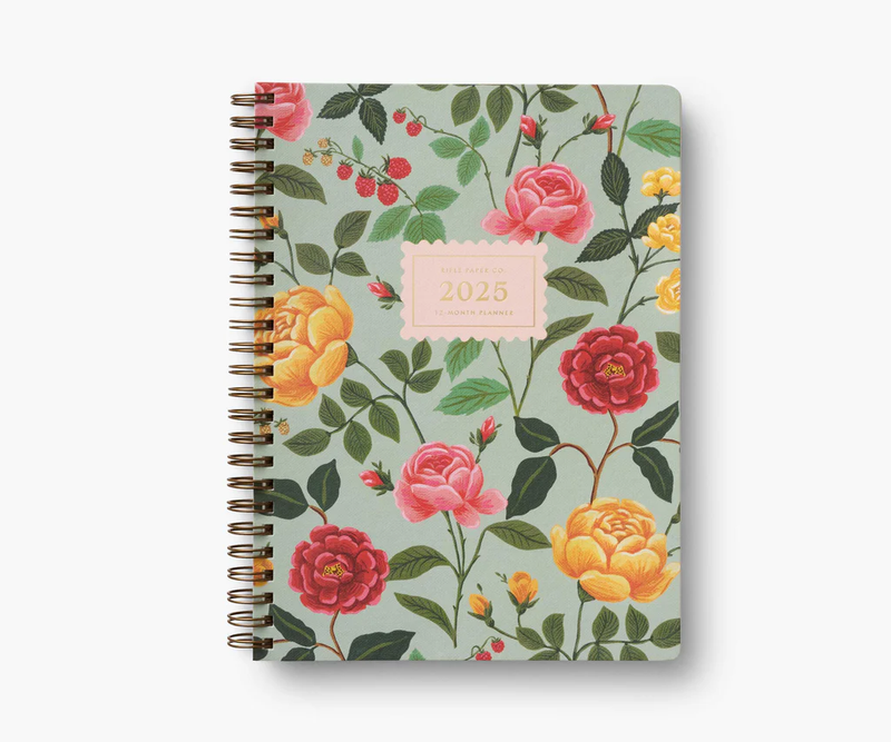 Rifle Paper Co. 2025 Roses 12-Month Softcover Spiral Planner